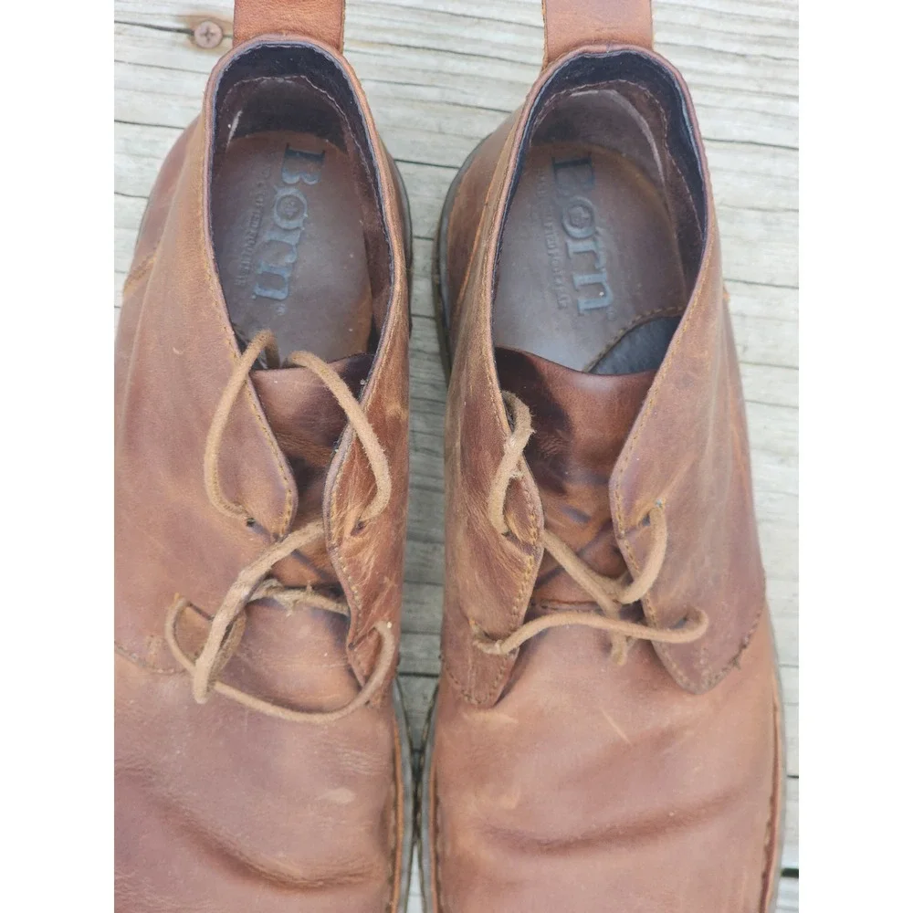 Born Hemlock Brown Distressed Leather Chukka Boots Mens Size 11 M Gorpcore